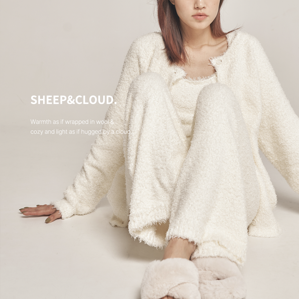 Cloud Sheep cardigan (3pcs) 구름양털 가디건 셋업